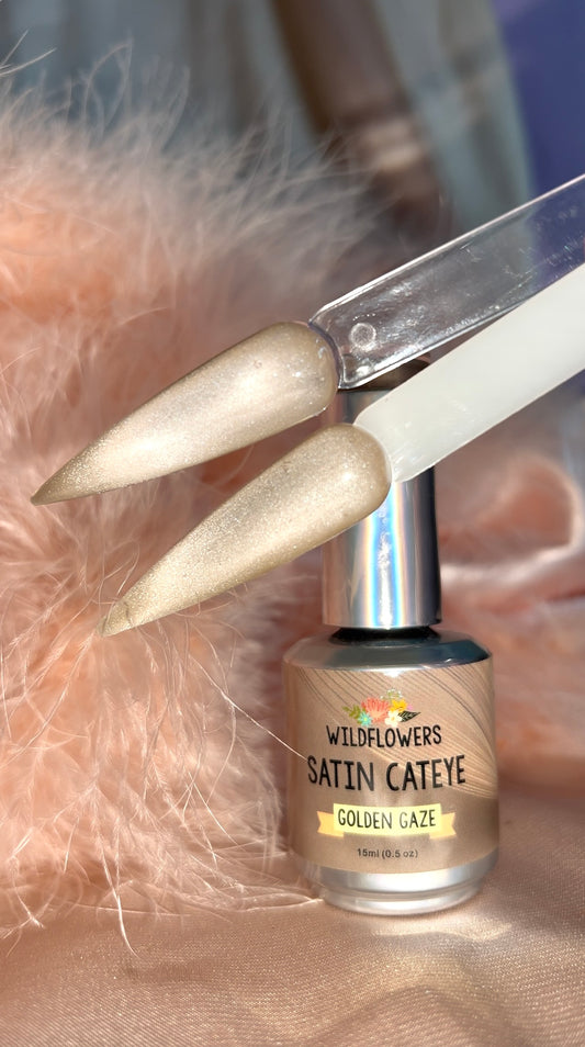 Satin Cateye Gel Polish - Golden Gaze