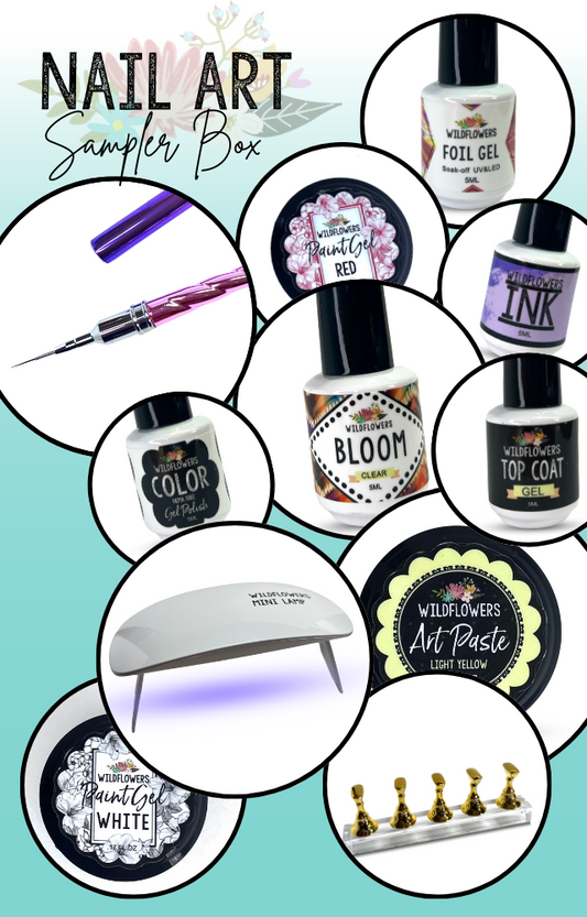 Trial Kit - Wildflowers Nail Art Sampler BOX / NAIL ART CHALLENGE