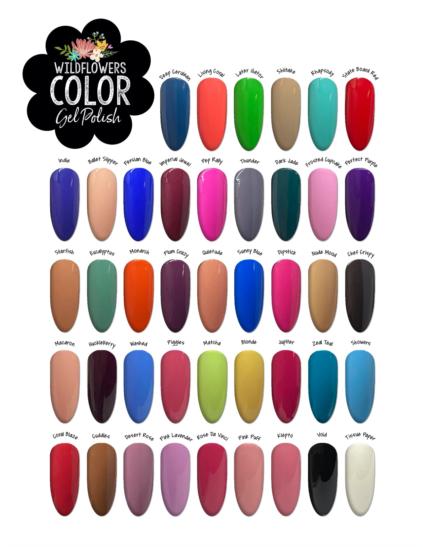 ALMOST GONE! Wildflowers 42 Color Gel Polish Starter Kit