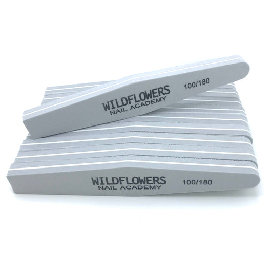 FILES - 10 Pack - Gray 100/180 Buffer Disposable