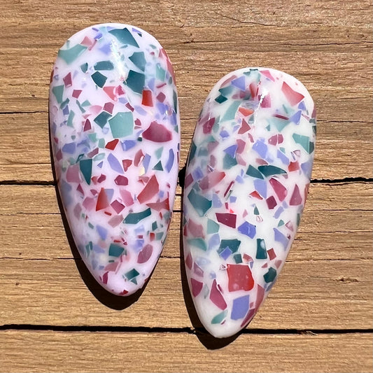 Coffee Grinder Terrazzo Nail Art