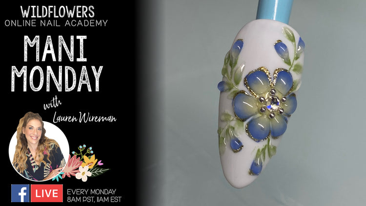 How To Create Crystal Flower Nail Art Using Wildflowers Puffy Gel