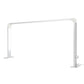 Silver foldable LED nail desk lamp, unfolded and switched on