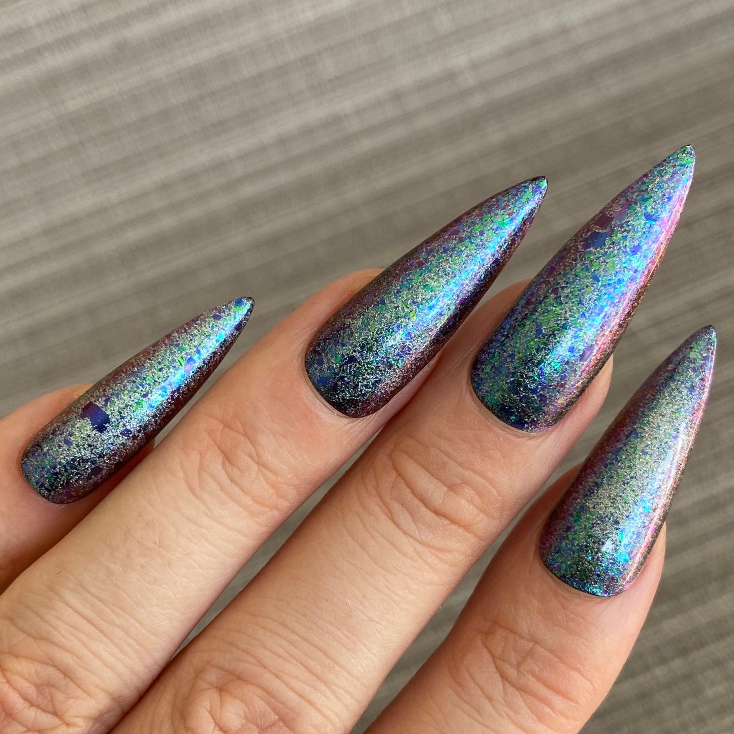 Chrome - Crackle LARGE Set of 6