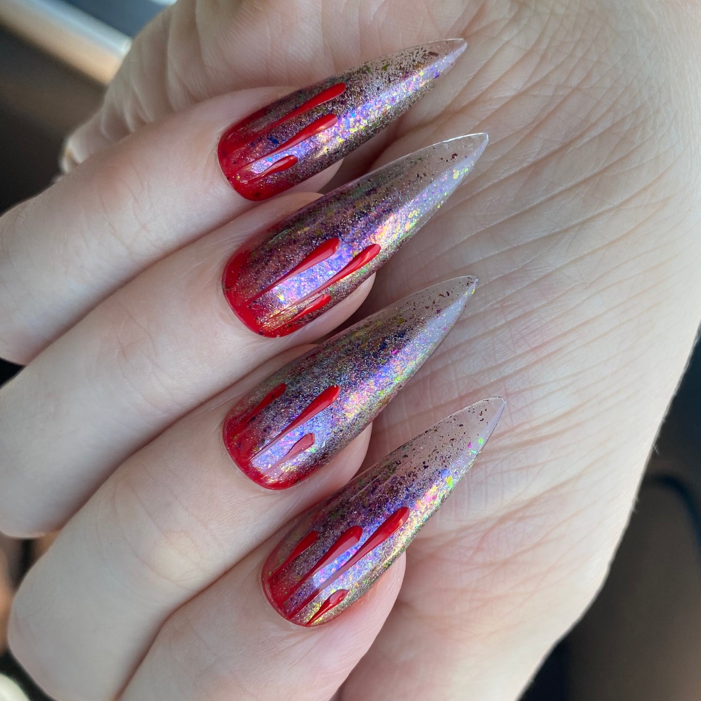 Chrome - Crackle LARGE Set of 6