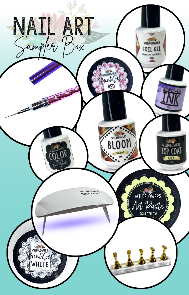 Trial Kit - Wildflowers Nail Art Sampler BOX / NAIL ART CHALLENGE