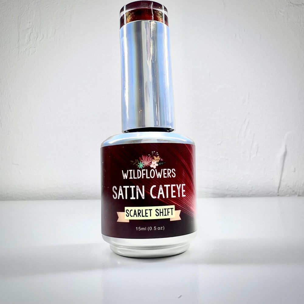 Satin Cateye Gel Polish - Scarlet Shift