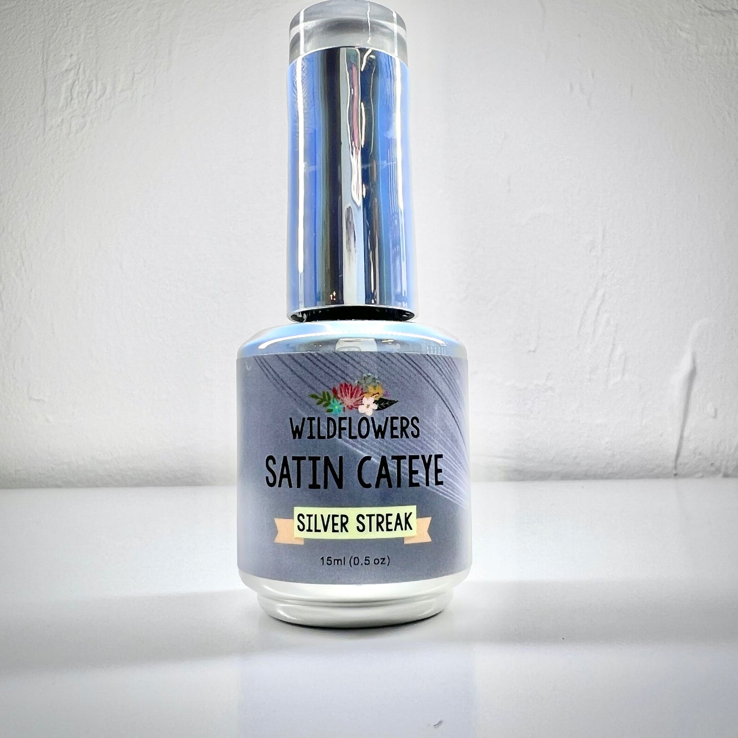 Satin Cateye Gel Polish - Silver Streak