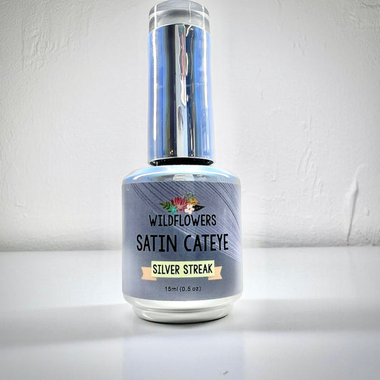 Satin Cateye Gel Polish - Silver Streak