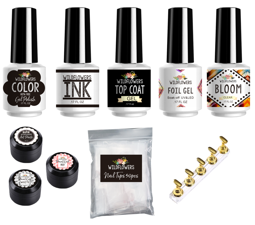 Trial Kit - Wildflowers Nail Art Sampler BOX / NAIL ART CHALLENGE