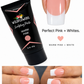 Wildflowers warm pink and white Sculpting Paste with a French nail close-up and pink-and-white manicure