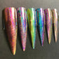 Chrome - Crackle LARGE Set of 6