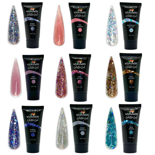 Glitter Gel Set - Ultimate Large Set of 9 Colors