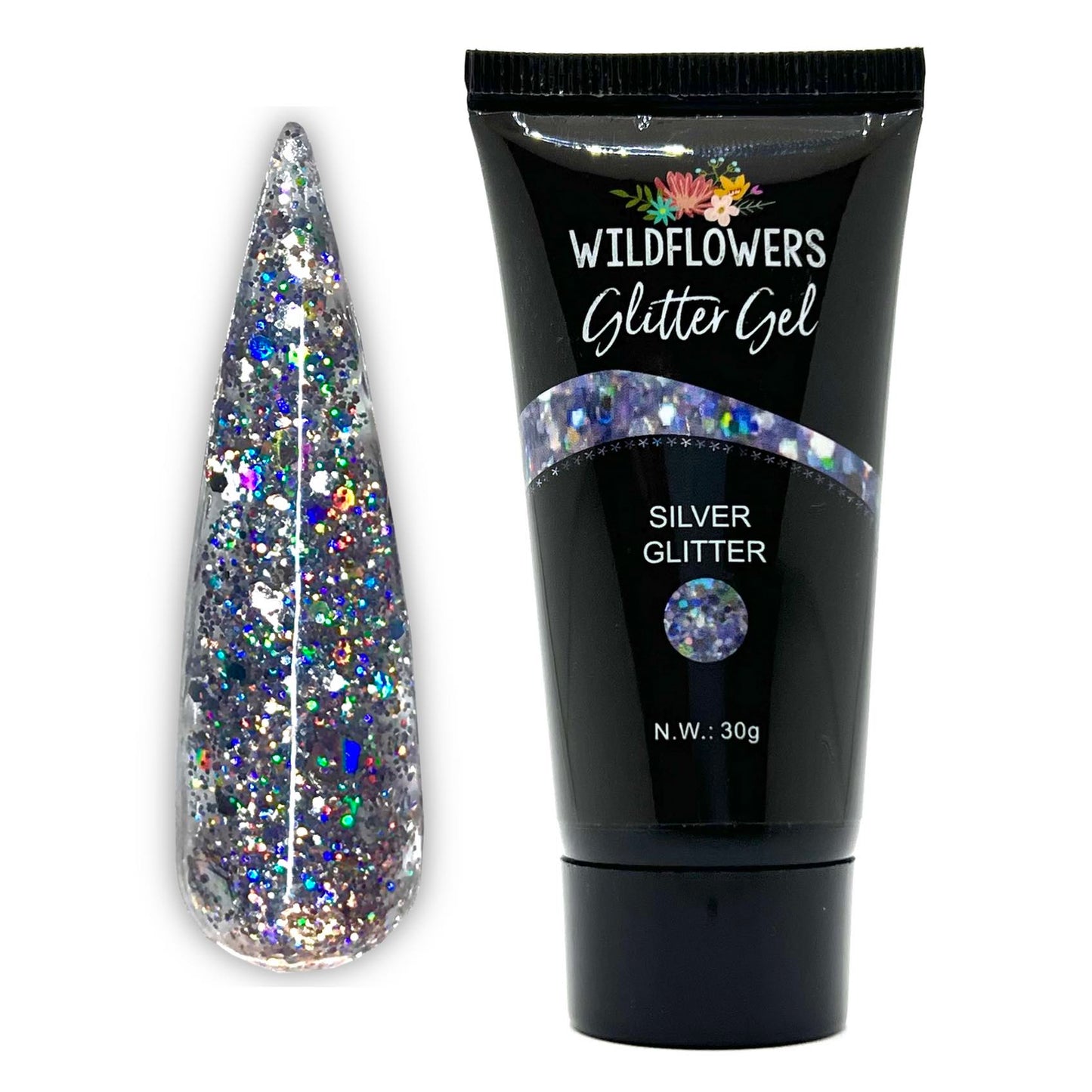 Glitter Gel - Silver Glitter