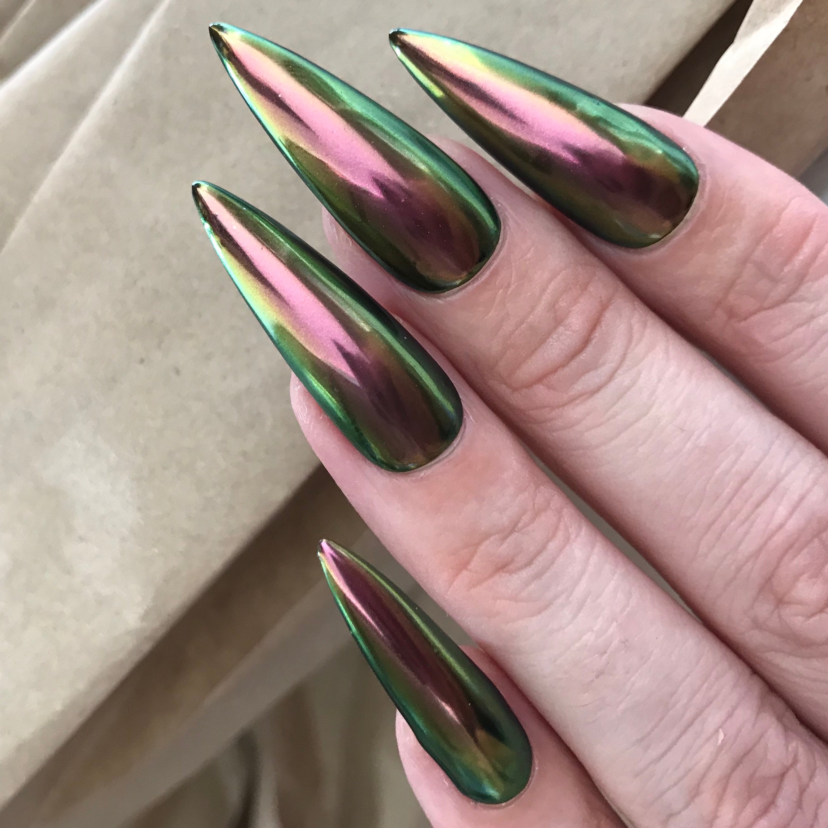 Whats Up Nails - Earthlike Gem Encrusted Nail Polish Brown Base Green to  Purple Duochrome Shimmer Lacquer Varnish Made in USA 21 Free Vegan Clean -  Walmart.com